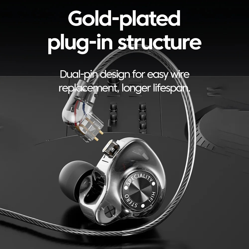 Original 15D Super Bass In Ear Headphone With Mic 3.5mm AUX/Type-C Digital Chip Headset For iPhone 17 Huawei Xiaomi Android