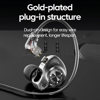 Original 15D Super Bass In Ear Headphone With Mic 3.5mm AUX/Type-C Digital Chip Headset For iPhone 17 Huawei Xiaomi Android