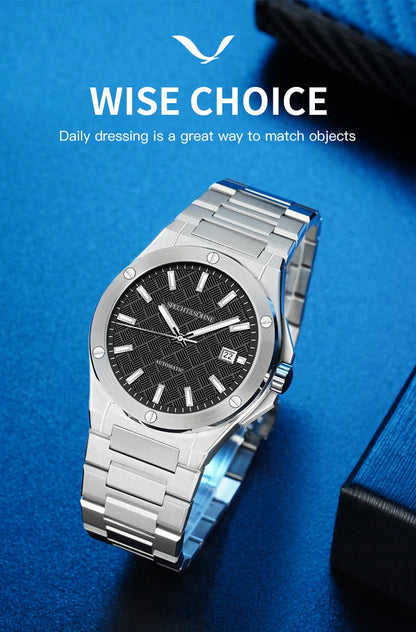 Specht&Sohne 2025 Neue 38MM Herrenuhr, Automatikuhr, Japan Miyota 8215 Uhrwerk, Stahl, Saphirglas, wasserdichte Reloj Homb