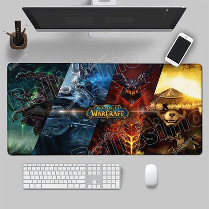 World Of Warcraft 90x40 Μεγάλο Gaming Mouse Pad Επιφάνειας Γραφείου για Παιχνίδια Csgo, Φυσικό Καουτσούκ, Μεγάλο Gamer XXL Mousepad Υπολογιστή