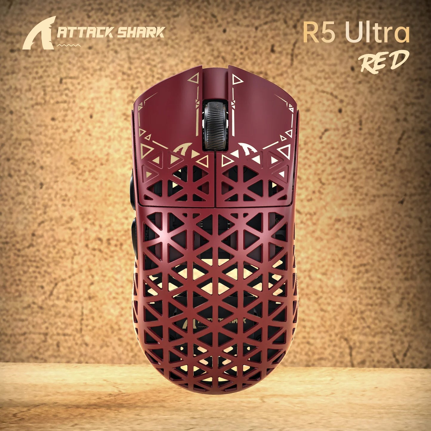 ATTACK SHARK R5 ULTRA Wireless Gaming Mouse - 8K Polling,PAW3950MAX Sensor,42,000 DPI,Carbon Fiber Ultra-Light for Pro Esport