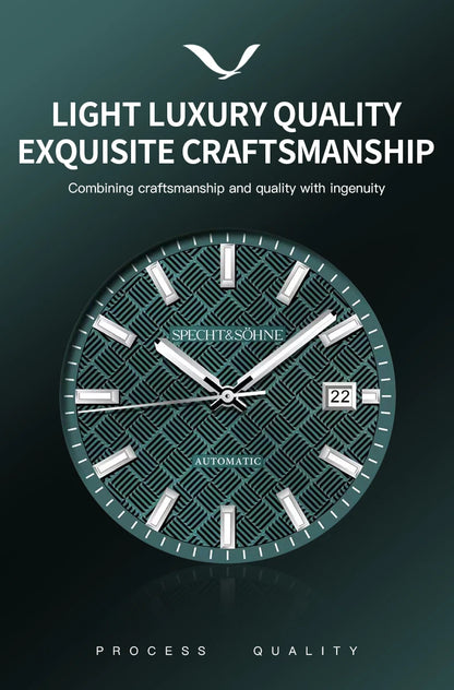 Specht&Sohne 2025 Neue 38MM Herrenuhr, Automatikuhr, Japan Miyota 8215 Uhrwerk, Stahl, Saphirglas, wasserdichte Reloj Homb