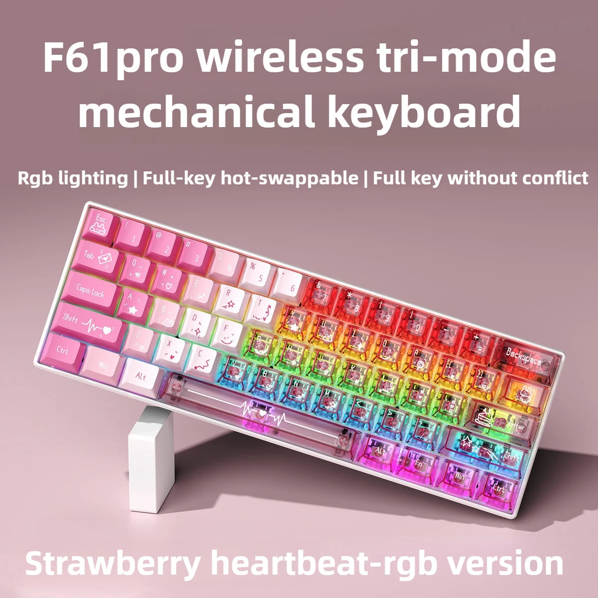 Keyboard Bluetooth Wireless Mechanical keyboards rgb Gamer teclado para tablet mecanico 60% ipad Backlit Mini usb key board