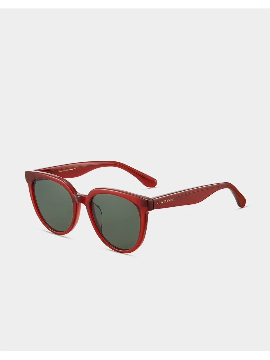 Óculos de sol de design da marca CAPONI para mulher, estilo retro, para raparigas, estilo coreano, polarizados, com proteção UV, modelo BH31031
