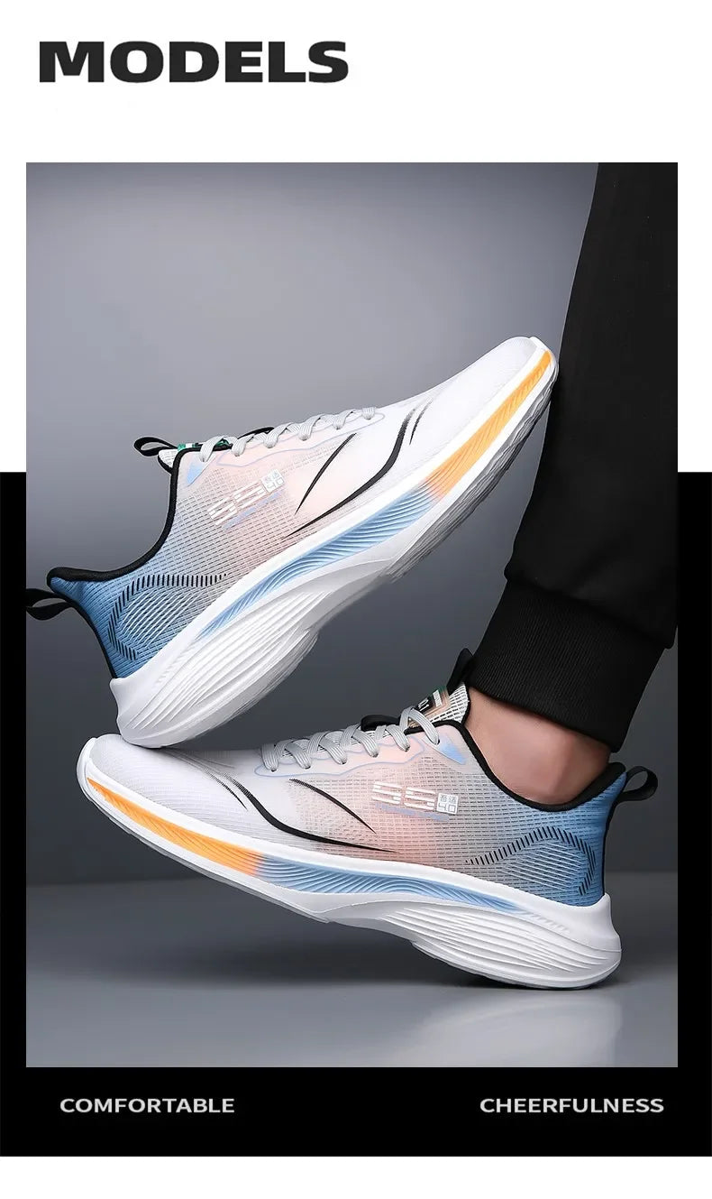 Pantofi de maraton cu placă din carbon pentru bărbați, sneakers casual cu pernă de aer, încălțăminte sport de alergare masculină luxoasă, confortabilă și ușoară