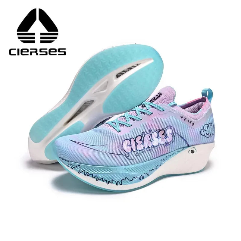 CIERSES Carbon Fiber Plate Marathon Running Racing Shoes Men Professional Stable Support Shock-Relief Rebound Training Shoes