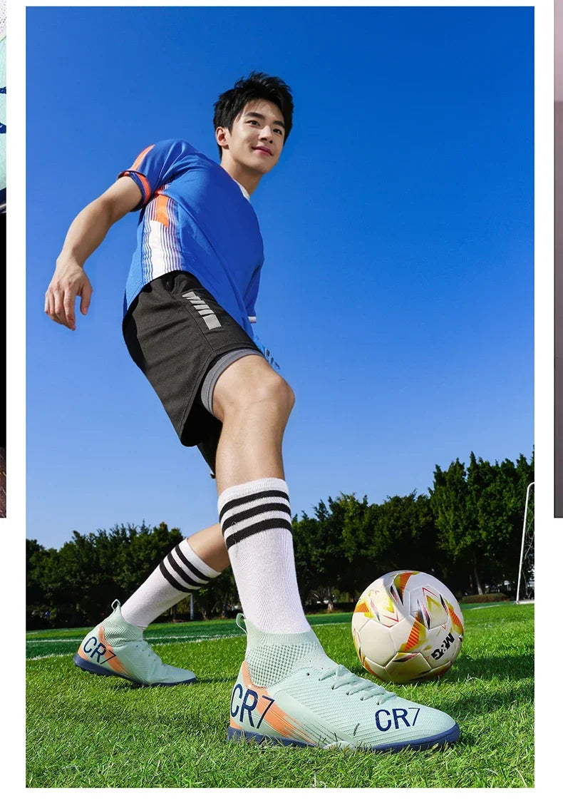 Nouvelles chaussures de football pour hommes, chaussures de soccer de haute qualité, crampons, chaussures de futsal professionnelles pour femmes, vente chaude, baskets unisexes ultra-légères TF/FG