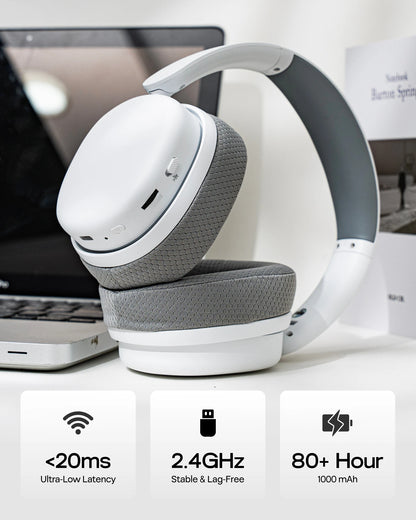 AULA G7 Pro Wired/Bluetooth/2.4GHz Wireless Gaming Headphone 7.1 Surround Sound with Noise Canceling Mic for PS4/PS5/PC/Switch