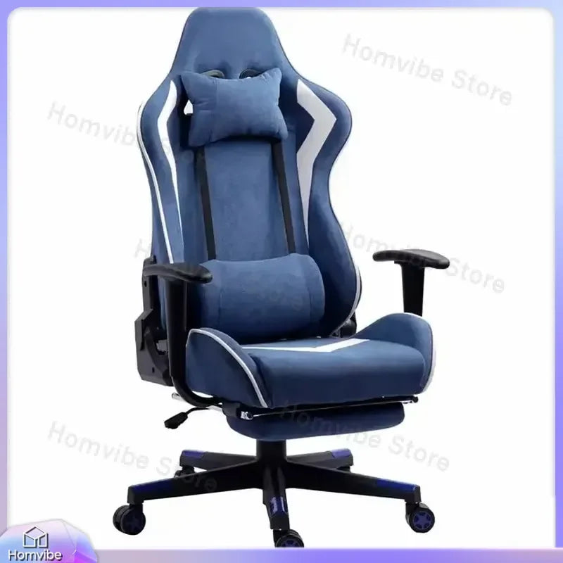 Chaise de jeu noire robuste, inclinable à 180 degrés, chaise de bureau ergonomique avec fonction de massage, accoudoirs 2D réglables, tissu