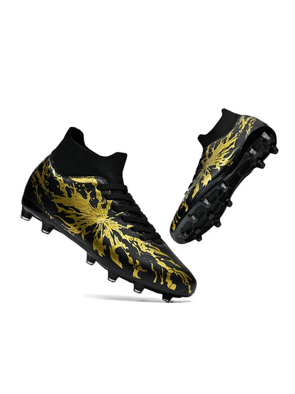 Chaussures de football AG FG pour hommes adultes, légères, en PU, avec crampons en caoutchouc à haute adhérence, pour les entraînements et les matchs de football en extérieur.