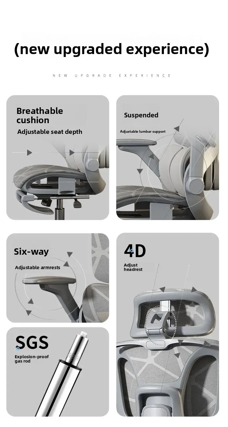 Air Titan Full Mesh Office Computer Gaming Ergonomic Three Zone Lumbar Support Student Desk Chair with Good Ventilation Design
