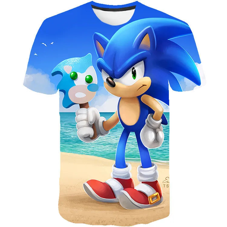 spuer speed Game 3D Character T-shirt for Boys Girls Short Sleeve Summer men women clothes Casual Tee tops