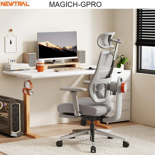 Newtral MAGICH-GPRO Home Office Desk Chair with Footrest, Auto-Following Backrest & Headrest, 4D Armrests, 96°-136° Recline