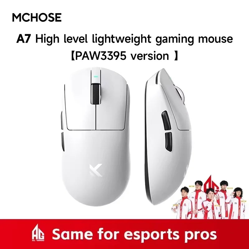 MCHOSE A7 V2 Ultra Wireless Gaming Mouse Pixart3950Ti Flagship Sensor Super 20000FPS for Accurate Tracking Support Web Driver