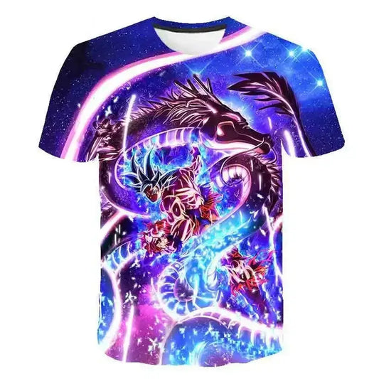 Cartoon Anime 7 Dragon Ball T-shirt for Children and Boys Cartoon T-shirt Short Sleeved Summer Men's Top Short Sleeved T-shirt, Produit gaming premium Fraquane, produits de luxe, nouvelle génération, équipement gamer