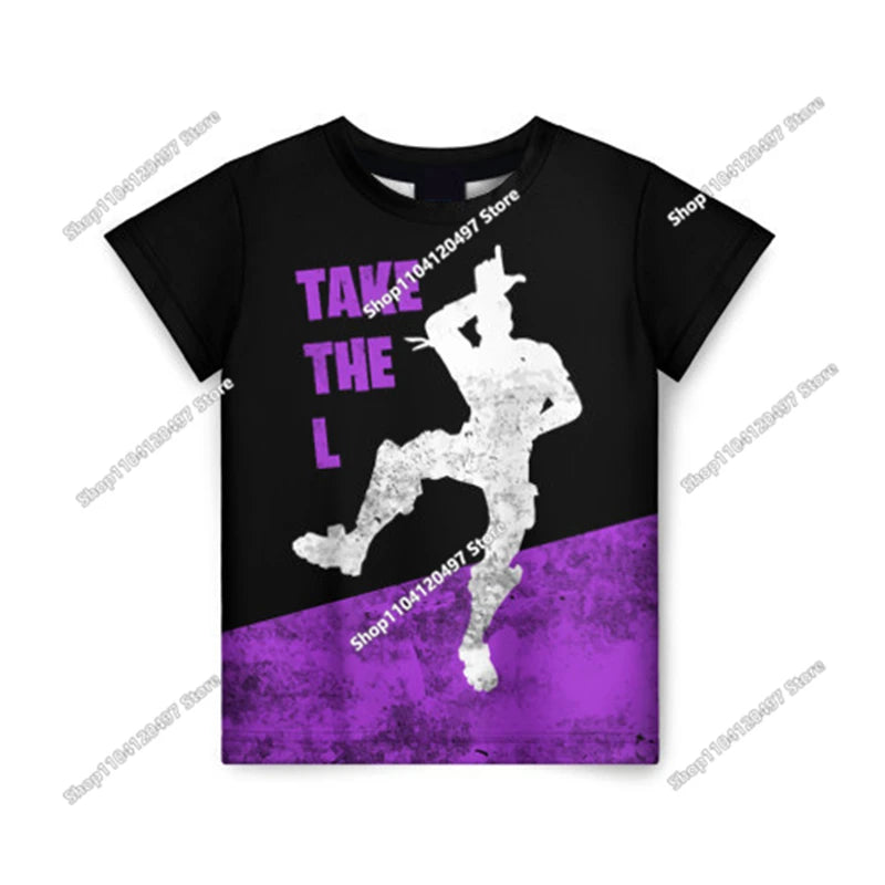 Children's Summer T Shirt Battle Royale Fortnite Hero Victory 3d T-shirt Tees Boys Girls Baby Clothes