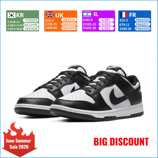 Nike Dunk Low Black/White Panda Low-Top Casual - Unisex DD1391-100