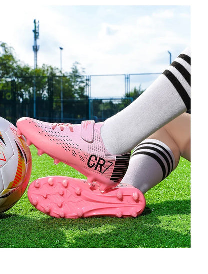 Nouvelles chaussures de football pour enfants, chaussures de sport d'extérieur, chaussures de football pour garçons et filles, chaussures de football à boucles, chaussures de futsal, pointures 28-39