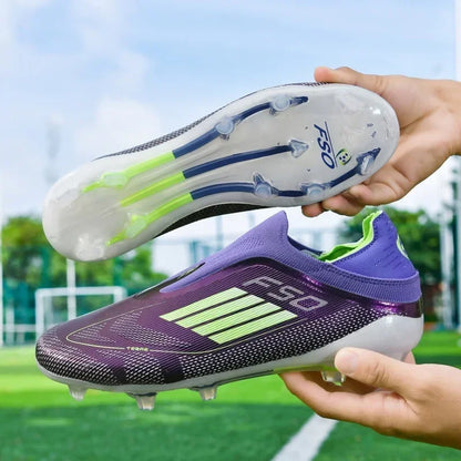 Nouvelles chaussures de football pour hommes, crampons longs antidérapants pour adultes, chaussures de sport pour garçons, crampons d'entraînement en plein air, respirantes et confortables