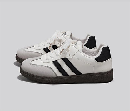HuanQiu Women's Shoes Retro Fashion Casual Flats Female Sneakers Lace-up Comfortable Non-slip German Training Shoes for Women