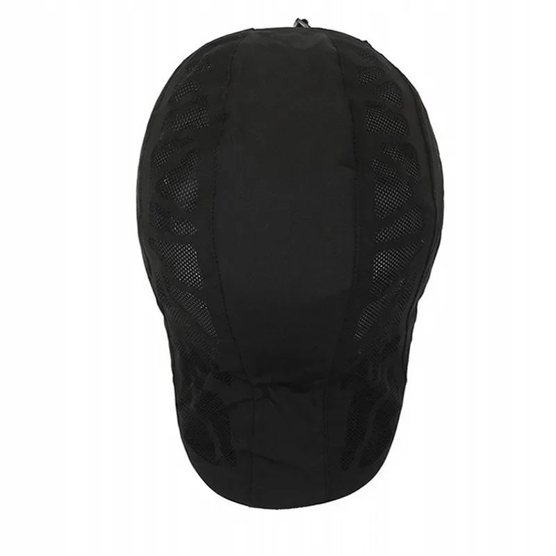 Boné de basebol unissexo com letras impressas, de secagem rápida; chapéus de sol; bonés de malha respirável para atividades ao ar livre no verão; boinas; viseiras; chapéus de golfe