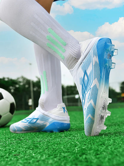 Botas de fútbol para hombre New Society para césped, tenis deportivos para adulto, transpirables y ultraligeras, zapatillas de fútbol para exteriores