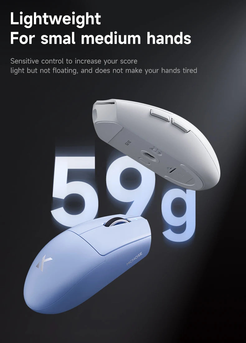 MCHOSE G3 V2 Pro/Ultra Lightweight E-sports Mouse Three mode Gaming office wireless Bluetooth PAW3395 Fully self-developed