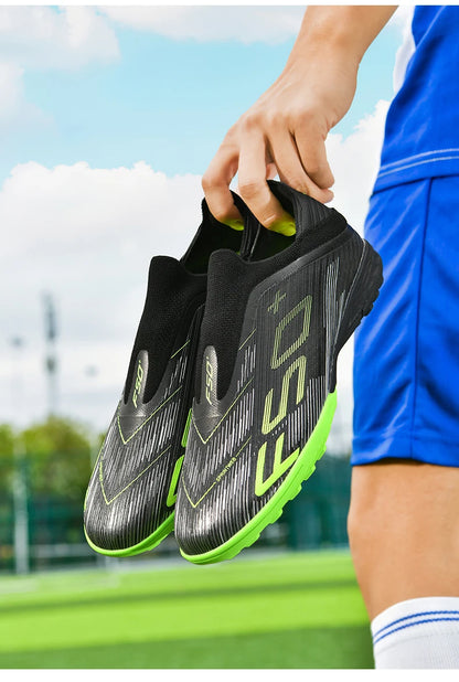 New Men's Football Boots Turf Comfortable Ultralight Soccer Shoes Non Slip Sport Fg Grass Cleats Futsal Indoor Adult Non-Slip
