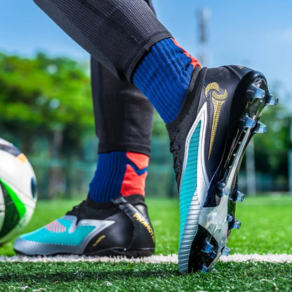 Nouveaux hommes bottes de Football adulte antidérapant Sport de plein air entraînement crampons chaussures de Football garçons longues pointes respirant Match confortable