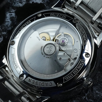 CADISEN Mechanical Wristwatches MIYOTA 9015 Movement Automatic Ultra-thin Watch Sapphire Waterproof Rose gold Business Watches