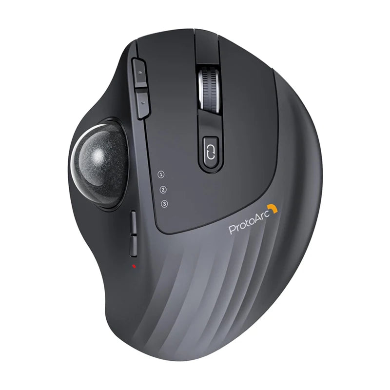ProtoArc Wireless Trackball Mouse EM01 NL Ergonomic Bluetooth Rollerball Thumb Rechargeable Computer Laptop Mouse