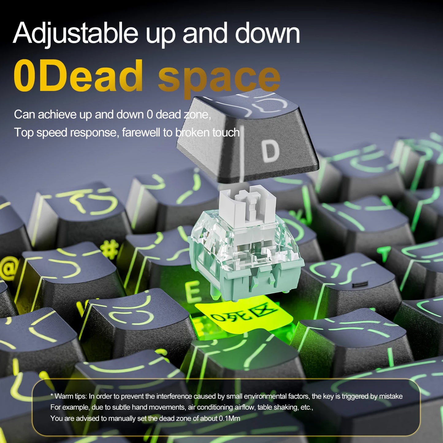 ATTACK SHARK X68HE Esports Magnetic Axis Keyboard 8KHz Return Rate, Total Area 0.01mm, and 0.125ms Rate Class Ultra-Low Latency