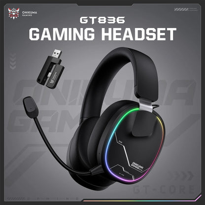 ONIKUMA Gt808 45dB Active Noise Canceling Wireless Headset | Hi-Res Audio, 1200mAh Battery 2.4GHz, Bluetooth, Wired