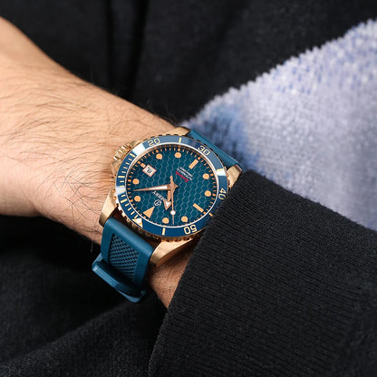 Boderry Seaturtle Titanium Diver Watch Men Luxury Bronze Watches Automatic Mechanical Wristwatch Sport 200M Waterproof Luminous