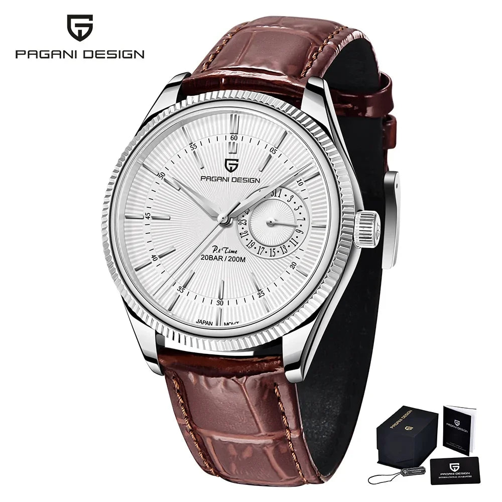 PAGANI DESIGN 2025 New Men Quartz Watch VH65 40mm Stainless Steel Sapphire Glass Luxury Business Waterproof 200m Reloj Hombre