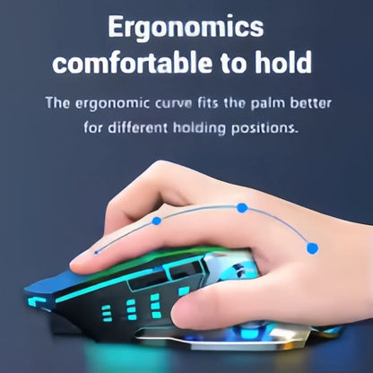 Rechargeable Wireless Gaming Mouse – Silent Bluetooth/USB, RGB Backlight, E-Sports for PC