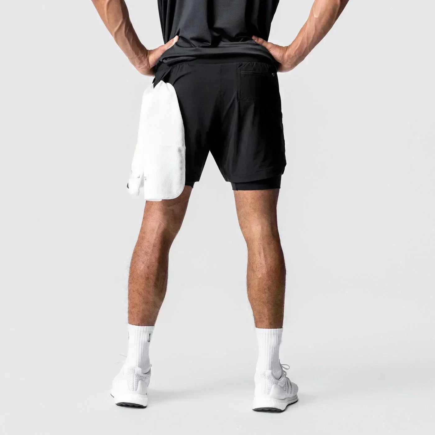 Dragon Ball Men's Double-layer Shorts Son Goku Summer Japanese Anime Fake Two-piece Sports Fitness Quick-drying Shorts, Produit gaming premium Fraquane