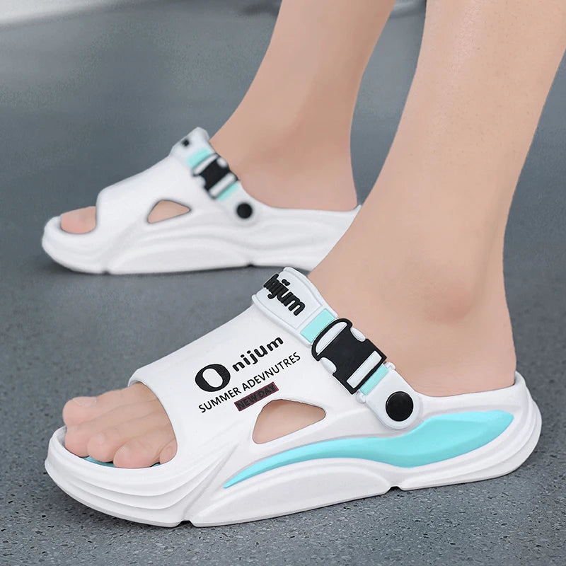 Pantoufles de Massage d'été pour hommes, sandales d'extérieur, plage, diapositives d'intérieur confortables, sabots d'eau, chaussures décontractées, pantoufles de maison pour hommes et femmes