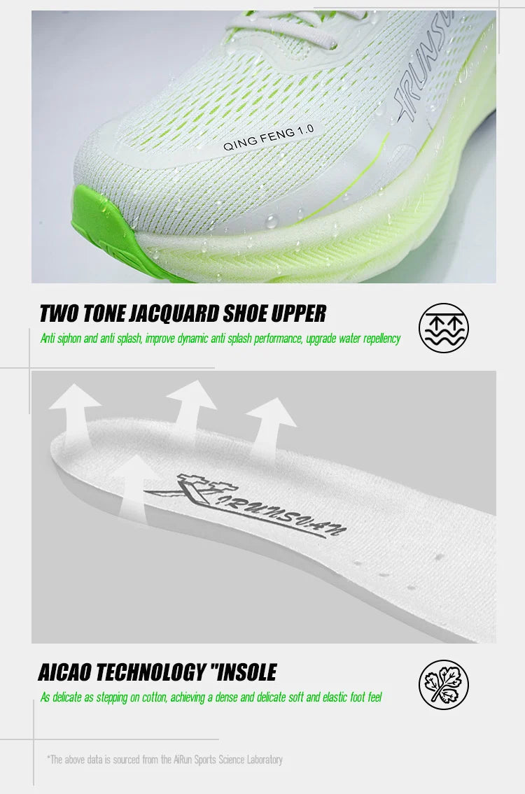 IRUNSVAN  New Carbon Plate Marathon Running Shoes Lightweight Shock-Absorbing And Suitable For Men's Sports Shoes