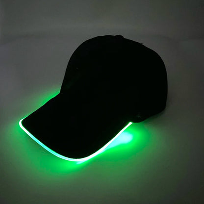 Fashion Glowing Baseball Cap LED Light Up Hip Hop Hat Bar Club Props Fluorescent Hat Men Women DJ Dance Supplies Costume