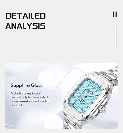 Montre de luxe automatique pour homme FARASUTE, mouvement Miyota9019, ultra-fine (8,9 mm), luminescente, étanche à 5 ATM