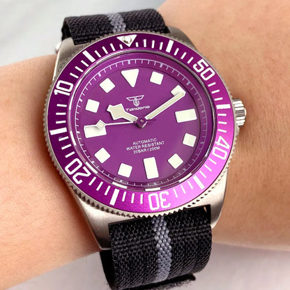 Titanium Case Tandorio 42mm Retro FXD NH35 PT5000 Mechanical Men Watch Sapphire 200M Diver Watches Luminous Montres hommes