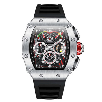 New Luxury Men Watch ONOLA Fashion Fully Automatic Mechanical Watches Man Unique Design Waterproof Tape Watch Wristwatch