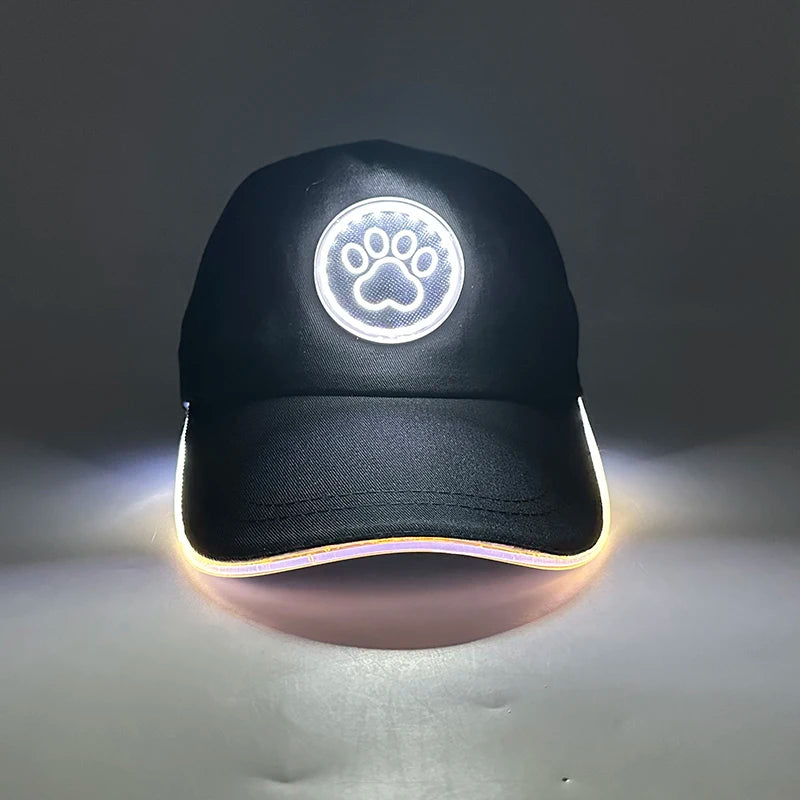 Fashion Glowing Baseball Cap LED Light Up Hip Hop Hat Bar Club Props Fluorescent Hat Men Women DJ Dance Supplies Costume