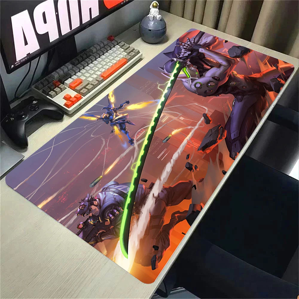 Overwatch 2 Gaming Accessories Mouse Pad Gamer Cabinet Pc Big Desk Mat Computer Keyboard Desks Xxl Mousepad Anime Large Mausepad