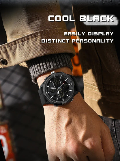 SANDA 9053 G Montres de sport militaires pour homme Montre numérique de luxe Montre-bracelet à quartz étanche jusqu’à 50 m pour homme Relogios Masculino