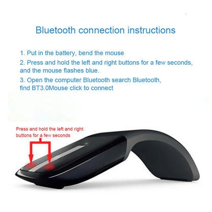 Bluetooth Wireless Arc Touch Mouse For Microsoft PC Laptop 1200DPI Optical Folding Mause Slim Notebook Gaming Computer Mice