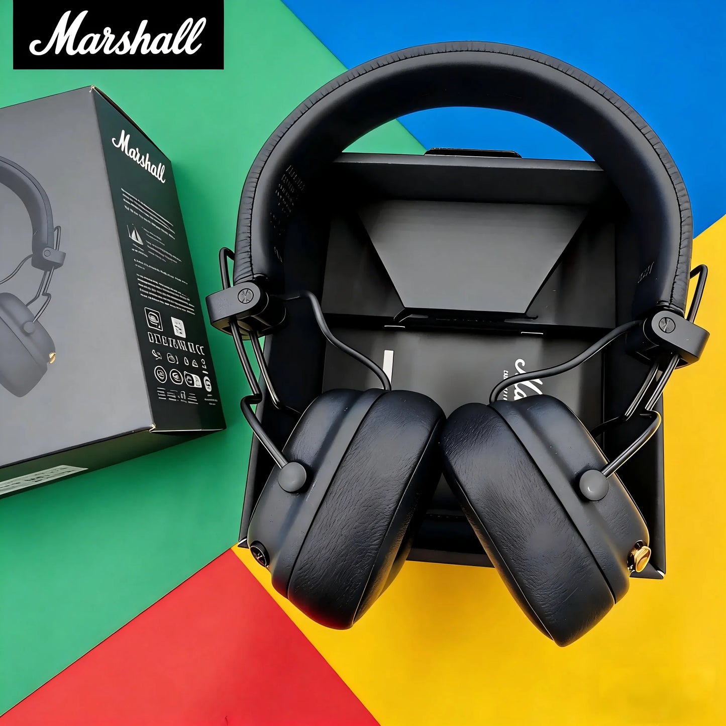 Marshall Major V 5 Wireless On-Ear Headphones - Bluetooth Deep Bass Stereo Sound Sports Gaming Headset with Mic