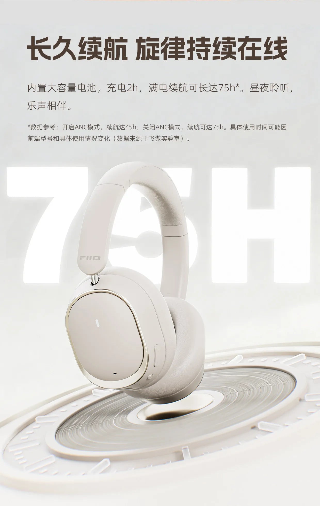 FiiO EH13 Headphones Over Ear Wireless Bluetooth Dynamic ANC Noise Reduction LDAC HiFi Audio Long Battery Life Game Headset Gift