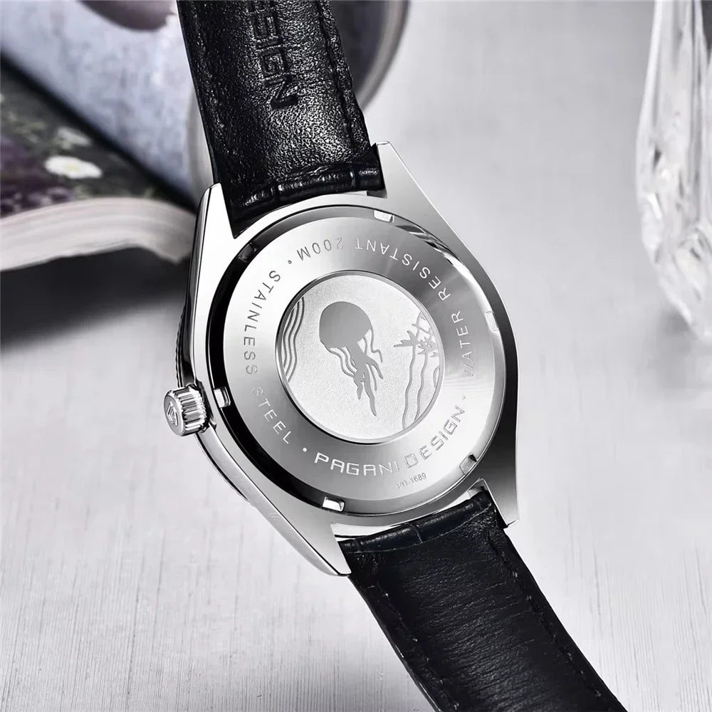 PAGANI DESIGN 2025 New Men Quartz Watch VH65 40mm Stainless Steel Sapphire Glass Luxury Business Waterproof 200m Reloj Hombre